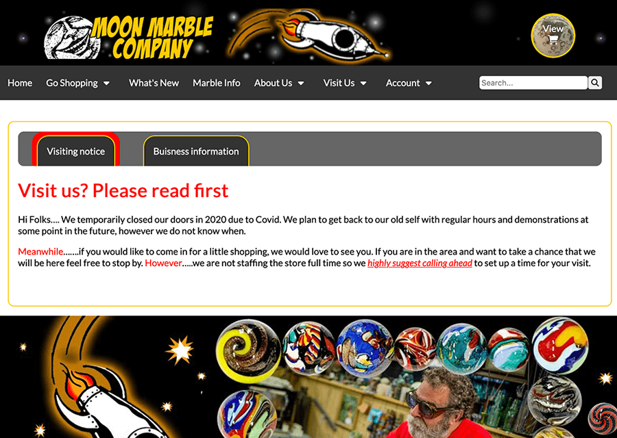 Screenshot of Moonmarble project work.